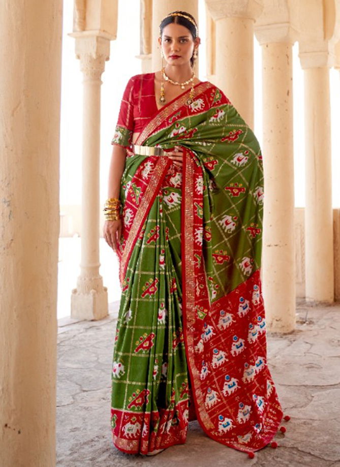 REWAA RIYASAT Festive Wear Smuth Patola Designer Saree Collection